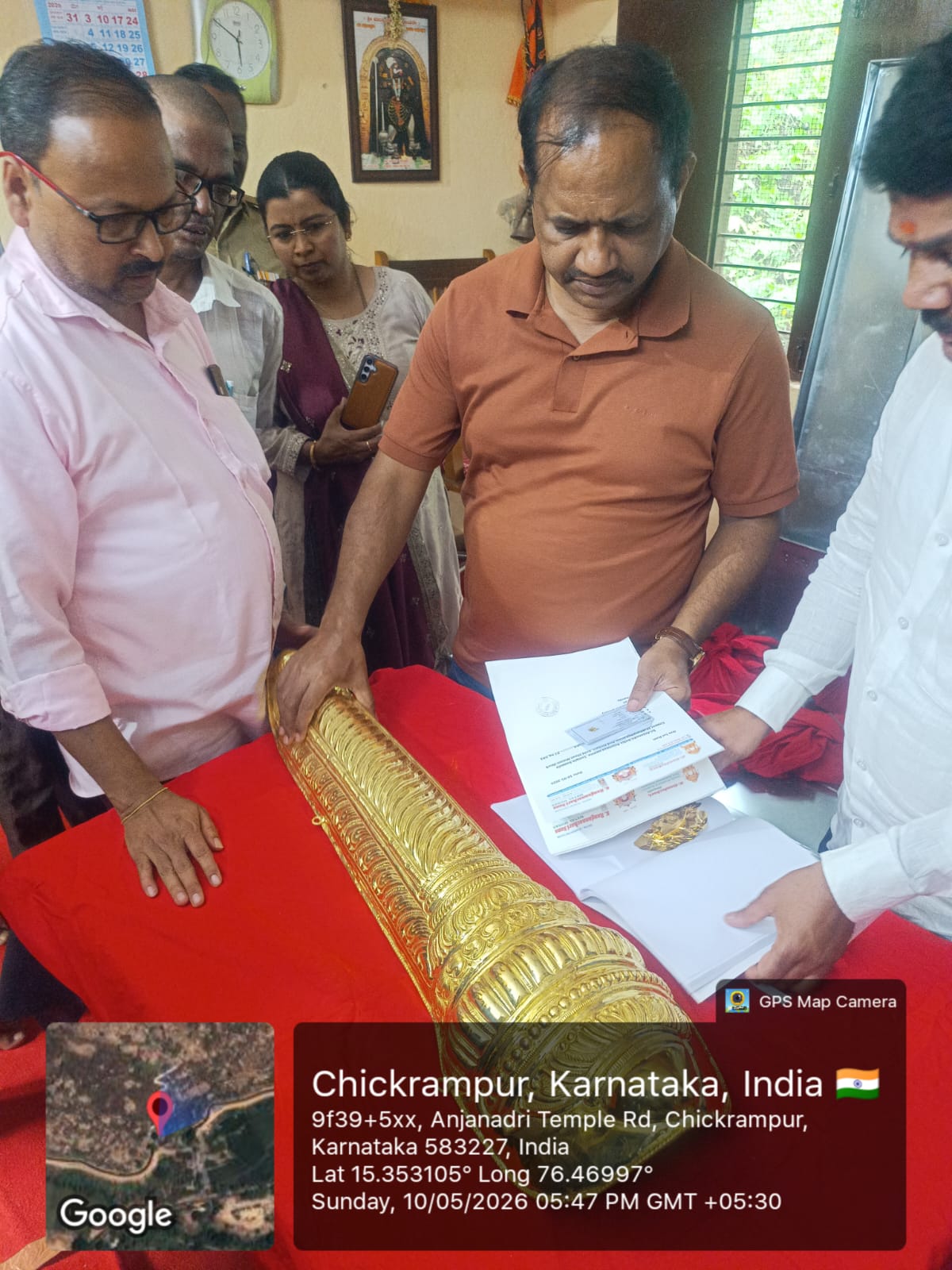 ಕಿಷ್ಕಿಂಧಾ ಅಂಜನಾದ್ರಿಗೆ ಸಮರ್ಪಣೆಯಾಗಿರುವ ಪ್ರಭಾವಳಿ,ಗಧೆ‌ ಸೇರಿ 12 ಸಾಮಾನುಗಳು ಚಿನ್ನ ಲೇಪಿತ ತಾಮ್ರದಿಂದ ಕೂಡಿವೆ:ಎಸಿ ಮಾಲಗಿತ್ತಿ